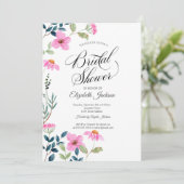 Garden Pink Flowers Vrijgezellenfeest Kaart (Staand voorkant)