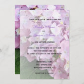 ©Garden Pink Hydrangeas Wedding Kaart (Voorkant / Achterkant)