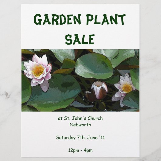 Garden Plant Sale Flyer (Voorkant)