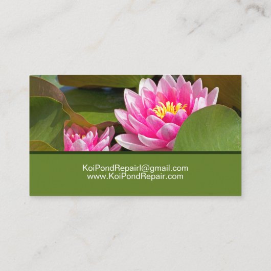 Garden Pond Maintenance Visitekaartje (Achterkant)