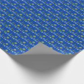 Garden Pots Wrapping Paper (on Blue) Cadeaupapier (Hoek)