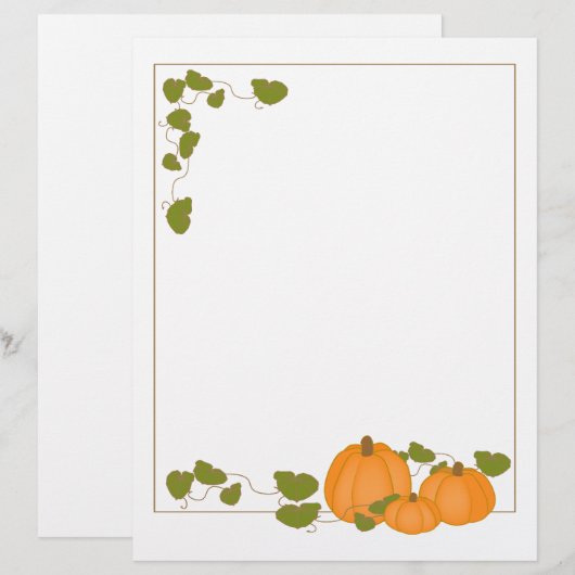 Garden Pumpkins Paper (Voorkant / Achterkant)