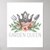 Garden Queen Boho Waterverf Gardener Poster (Voorkant)