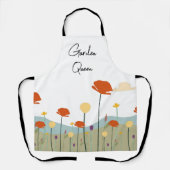 Garden Queen Schort Floral Custom Gardener Gift (Voorkant)