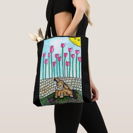 Garden Rabbit Canvas tas (Dichtbij)