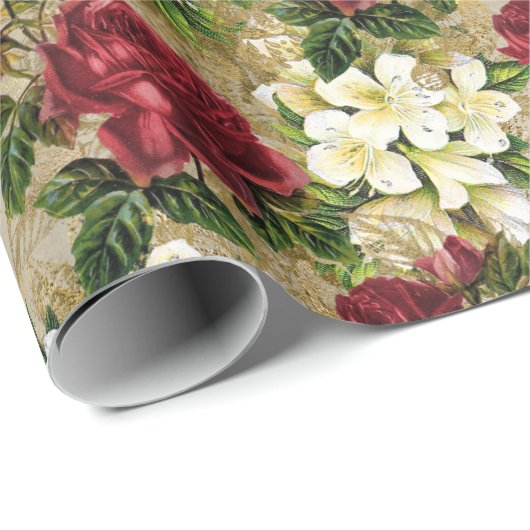 Garden Red Roses Cadeaupapier (Rol Hoek)