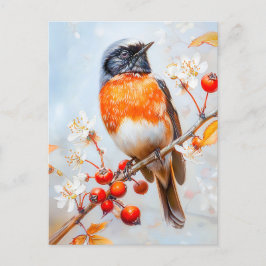Garden Redstart in zachte impressionistische pense Briefkaart