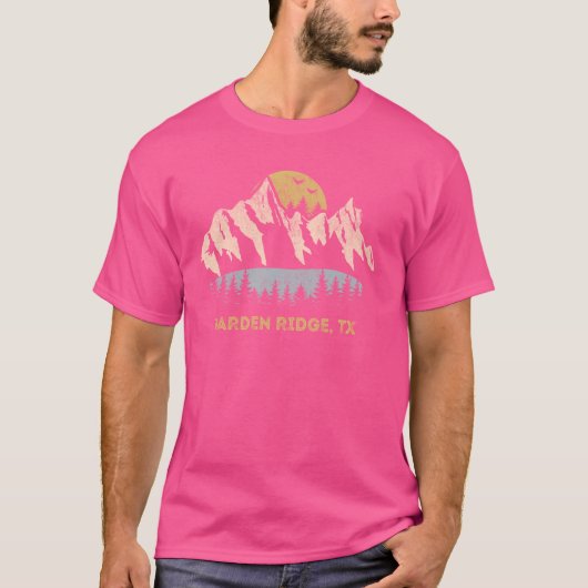 Garden Ridge Texas Mountain Sunset Sunrise TX T-shirt (Voorkant)