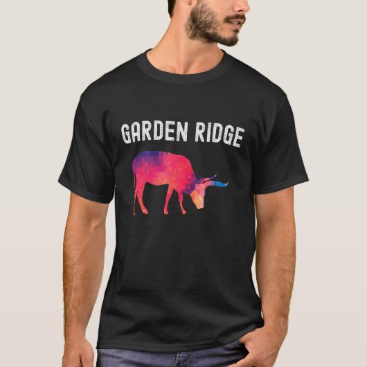 GARDEN RIDGE Texas  Vivid Geometric Longhorn Cattl T-shirt (Voorkant)