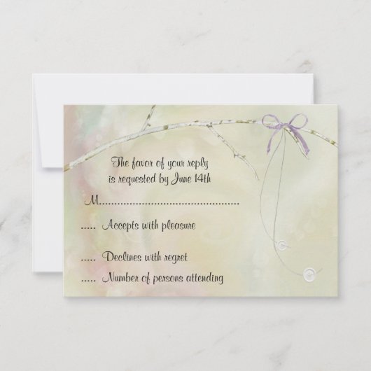 Garden Romance RSVP-reactiekaart RSVP Kaartje (Voorkant)