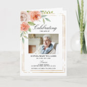 Garden Roos Photo Memorial begrafenisprogramma Kaart (Voorkant)