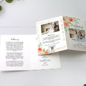 Garden Roos Photo Memorial begrafenisprogramma Kaart