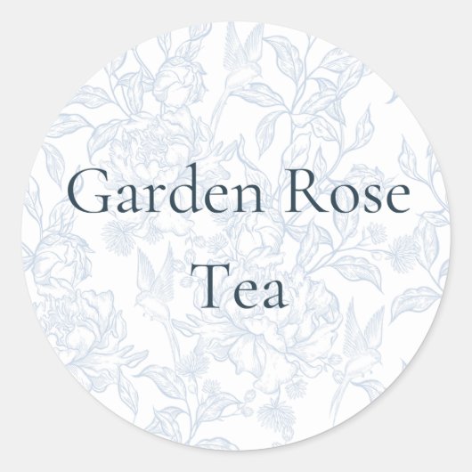 Garden Roos Tea Label (Voorkant)