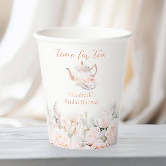 Garden Roos Vrijgezellenfeest Tea Party Papieren Bekers