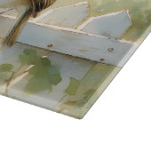 Garden Rose Bird Watercolor Scene Snijplank (Hoek)