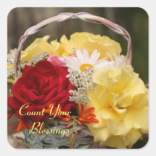 Garden Rose Bouquet Sticker (Voorkant)