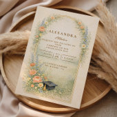 Garden Rose Graduation Celebration Kaart