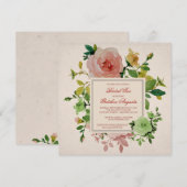 Garden Rozen Invitation Kaart (Voorkant / Achterkant)