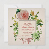 Garden Rozen Invitation Kaart (Voorkant)