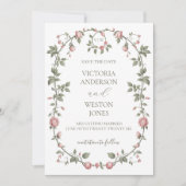 Garden Sage Green Save the Date Uitnodiging (Voorkant)