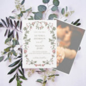 Garden Sage Green Save the Date Uitnodiging Foto