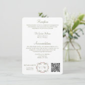 Garden Sage Green Wedding Details Invoegen Feestdagenkaart (Staand voorkant)