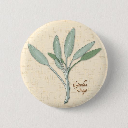 Garden Sage Herb Button (Voorkant)