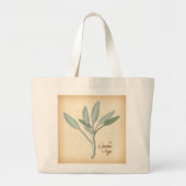 Garden Sage Herb Grote Tote Bag (Voorkant)