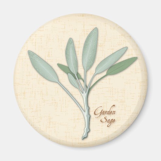 Garden Sage Herb Magnet (Voorkant)