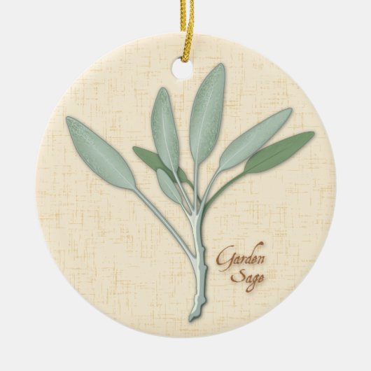 Garden Sage Herb Ornament (Voorkant)
