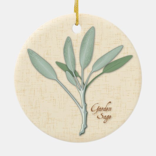 Garden Sage Herb Ornament (Achterkant)