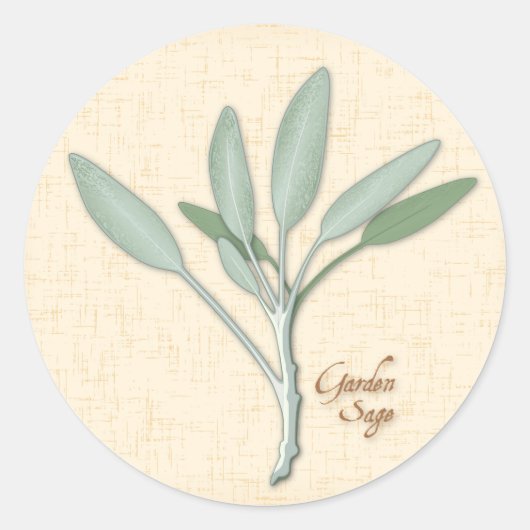 Garden Sage Herb Stickers (Voorkant)