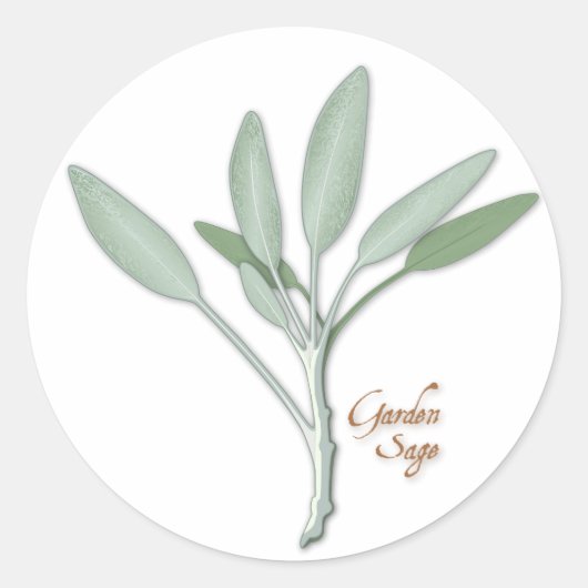 Garden Sage Herb Stickers (Voorkant)