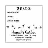 Garden Saved Seeds Bijen Design Rubberstempel (Afrduk)