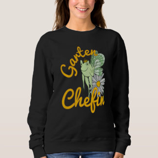Garden Saying Garden Chef Frog Elf With Flower Trui