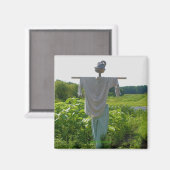 Garden Scarecrow Natuur Fotografie Magneet (Voorkant / Achterkant)