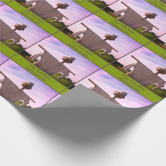 Garden Scarecrow Natuur op maat Cadeaupapier (Hoek)