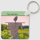 Garden Scarecrow Natuur op maat Sleutelhanger (Achterkant)