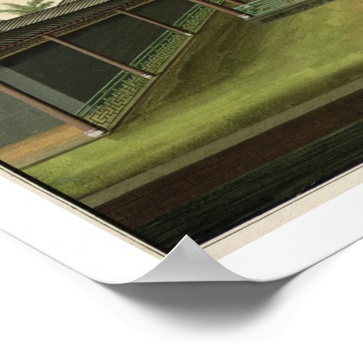 Garden Scene, c.1820-40 (m/c op papier) 2 Poster (Hoek)