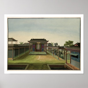 Garden Scene, c.1820-40 (m/c op papier) 2 Poster