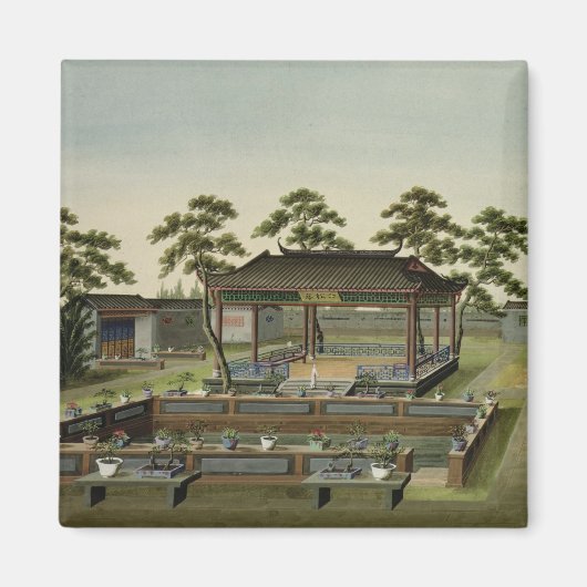 Garden Scene, c.1820-40 (m/c op papier) 4 Magneet (Voorkant)