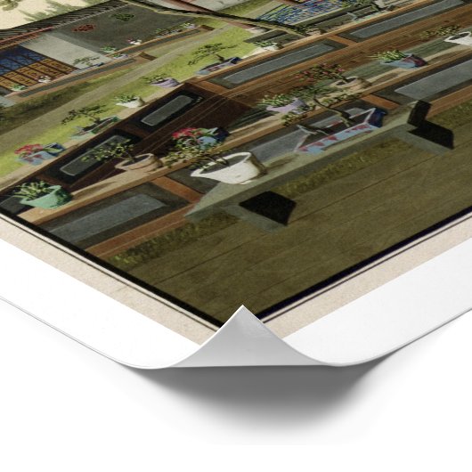 Garden Scene, c.1820-40 (m/c op papier) 4 Poster (Hoek)