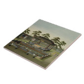 Garden Scene, c.1820-40 (m/c op papier) 4 Tegeltje (Zijkant)