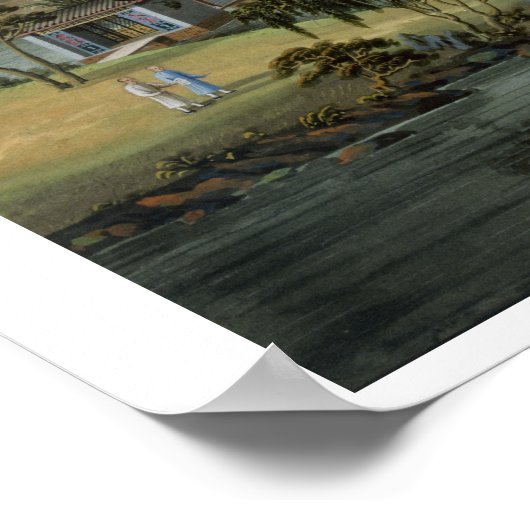 Garden Scene, c.1820-40 (m/c op papier) Poster (Hoek)