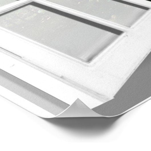 Garden Scene Fake Window Uitzicht 3D Poster (Hoek)