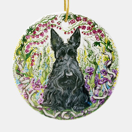 Garden Scottie Ornament (Voorkant)