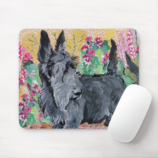 Garden Scottish Terriers Muismat (Met muis)
