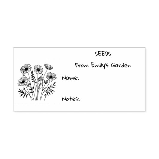 Garden Seed Packet Rubber Stamp Rubberstempel (Afrduk)