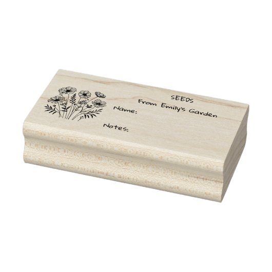 Garden Seed Packet Rubber Stamp Rubberstempel (Stempel)