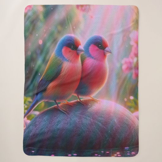 Garden Serenade Fleece Sherpa Deken (Voorkant)